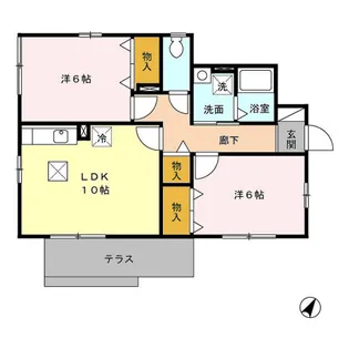 エーデルハイムW【1階】の間取り