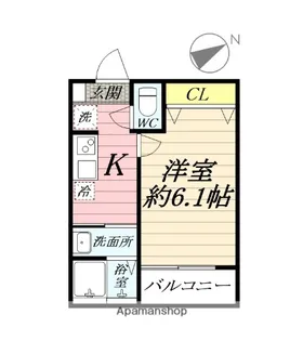 アザーレ・パッシオ本厚木B【2階】の間取り