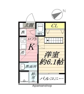 アザーレ・パッシオ本厚木B【3階】の間取り