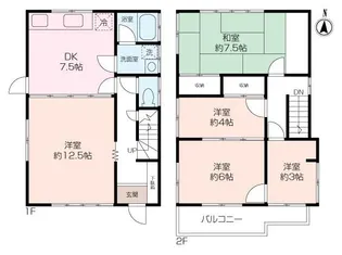 神奈川県平塚市東八幡1丁目【一戸建】の間取り