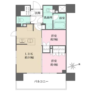 グレーシアフィット藤沢鵠沼【10階】の間取り