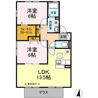 ガーデンヒルズ WEST【1階】の間取り