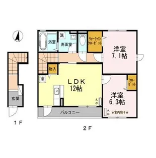 ラフォレスト【2階】の間取り