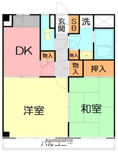 グランドステータス湘南ドリームパレス浜竹【3階】の間取り