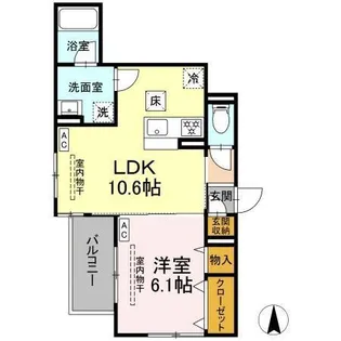 パラディーゾ湘南【1階】の間取り