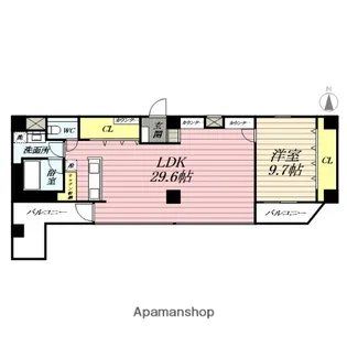 GRANDREVE茅ヶ崎幸町【8階】の間取り
