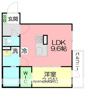 FLEURS DE CERISIER【3階】の間取り