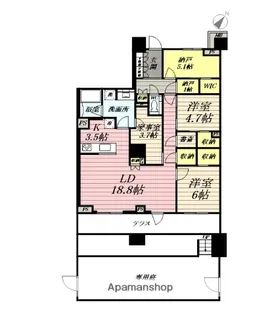 ブランズ中央林間【1階】の間取り