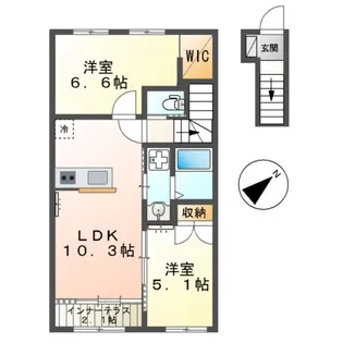 (仮称)藤沢打戻アパート【203号室】の間取り
