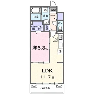 ブライトリーフ【1階】の間取り