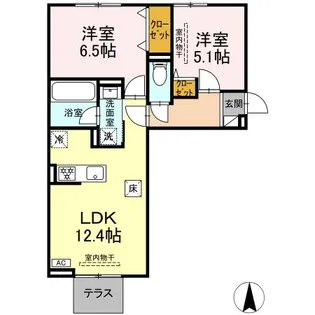 クレール林V【1階】の間取り