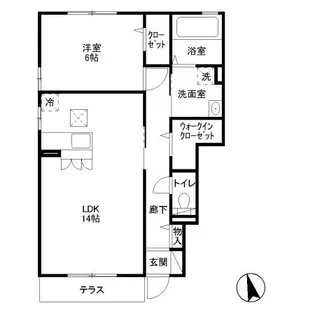 ウイングコート【1階】の間取り