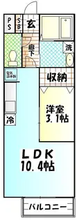 ハウスE【201号室号室】の間取り