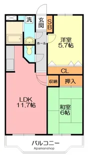 プリメール伊勢原【4階】の間取り
