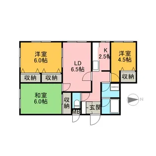 茅ヶ崎ダイカンプラザ【5階】の間取り