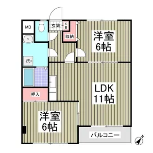 シーサイドハイムカトウⅠ【1階】の間取り