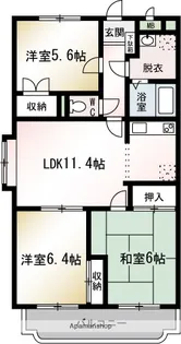リバーサイドアーク【3階】の間取り