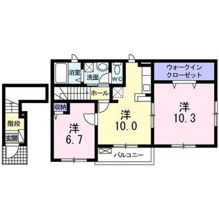 オランジュ・ボヌール【2階】の間取り