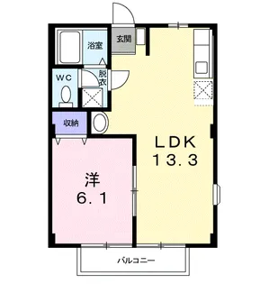 カーム山王【1階】の間取り