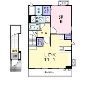 ライマ・ベルフルーブ【2階】の間取り