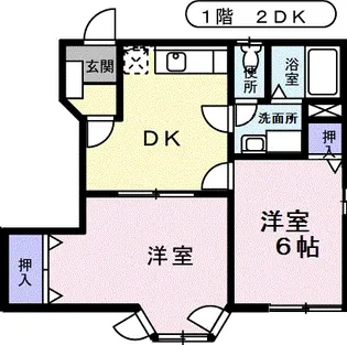 ラ・アベリール【1階】の間取り