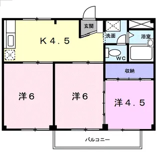 ハイツあさひ【1階】の間取り