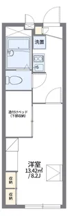 レオパレスしゃら【2階】の間取り
