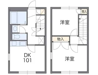 レオパレス神山【105号室】の間取り