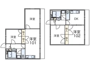 レオパレスOISO【204号室】の間取り
