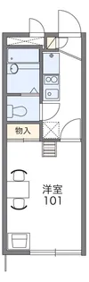 レオパレススカイブルー【2階】の間取り