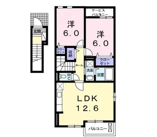 セレーノ光Ⅱ【2階】の間取り