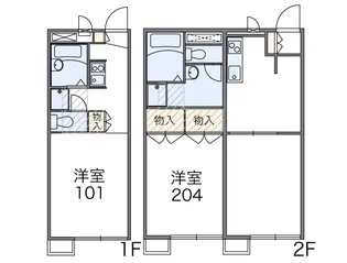 レオパレスYUGAWARA【2階】の間取り