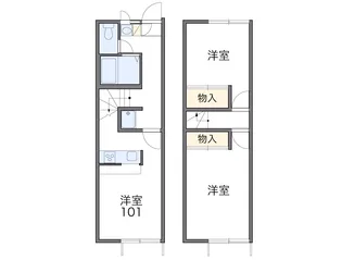 レオパレス清水【101号室】の間取り