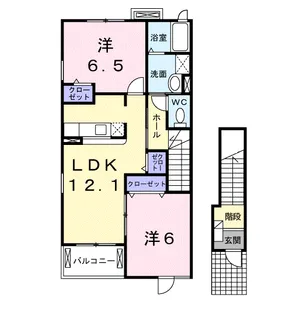 クラール曽比【2階】の間取り