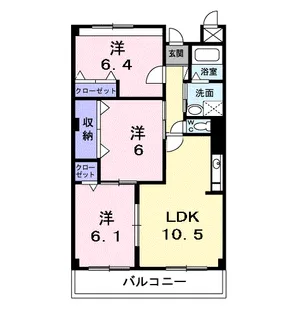 プレ・リヴィエール【3階】の間取り