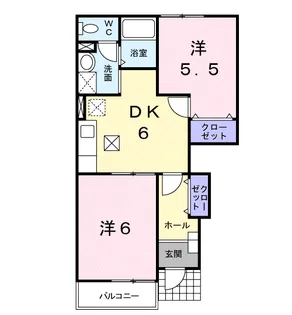 くりの木スクエアⅡ【1階】の間取り