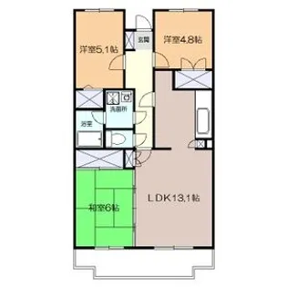 エスポアール高森【102号室】の間取り