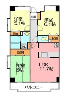 エクセレント鵠沼【5階】の間取り