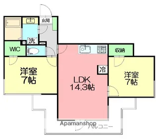 ライフゾーン藤沢【11階】の間取り