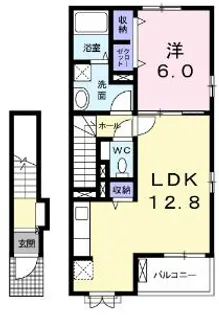 フラットM’Sー1【2階】の間取り