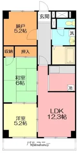 ソシアグリーンオーク【303号室】の間取り