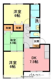 カームハイツⅡ【2階】の間取り