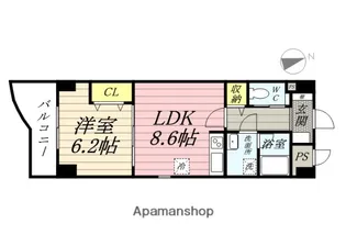 ランドパーク陶山【4階】の間取り