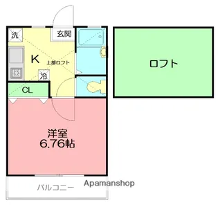 シャローム湘南【2階】の間取り