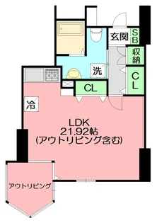 アネーロ【606号室】の間取り