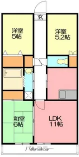 若宮マンション【3階】の間取り