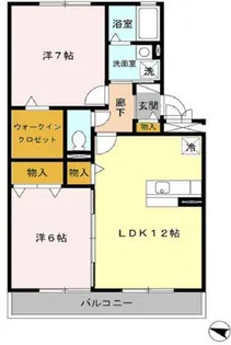 フェリーチェ石田【1階】の間取り