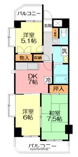 ファミーユラスタ【6階】の間取り
