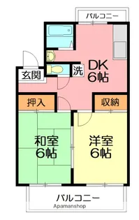 サンライト【2階】の間取り