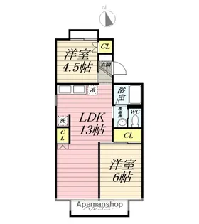 ストーンリバーA棟【1階】の間取り